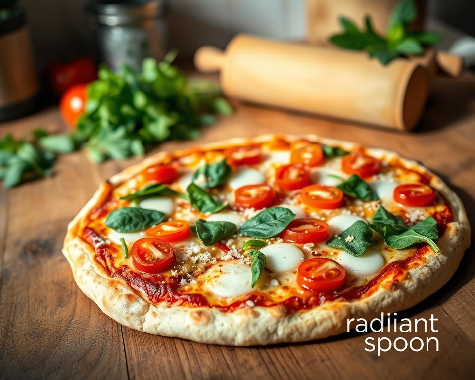 oven-baked healthy pizza